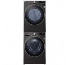 LG 3-Piece Stackable WM4100HBA Washer, DLGX4201B Gas Dryer, & KSTK4 Stacking Kit