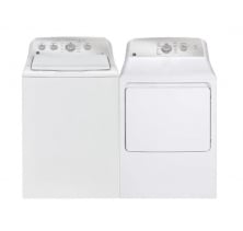 GE GTW451BMRWS Top Load Washer<br>
GE GTD40EBMRWS Electric Dryer Combo