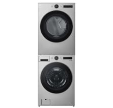 LG 3-pc Stackable WM5500HVA Washer & DLEX5500V Electric Dryer & KSTK4 Stacking Kit