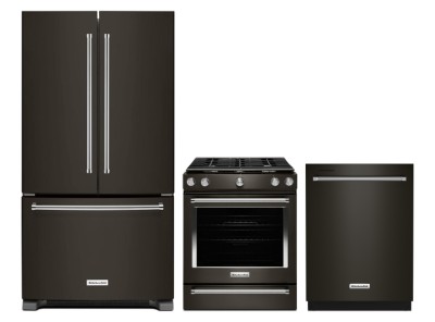 KitchenAid KSGG700EBS Ranges<br>KitchenAid KRFC300EBS Refrigerators<br>KitchenAid KDTM404KBS Dishwashers