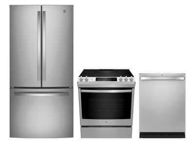 GE JCS840SMSS Ranges<br>GE GDT665SSNSS Dishwashers<br>GE GWE19JYLFS Refrigerators