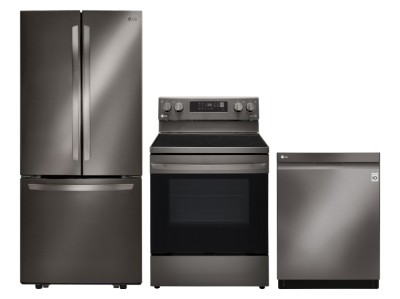 LG LDP6797BD Dishwashers<br>LG LRFNS2200D Refrigerators<br>LG LREL6323D Ranges