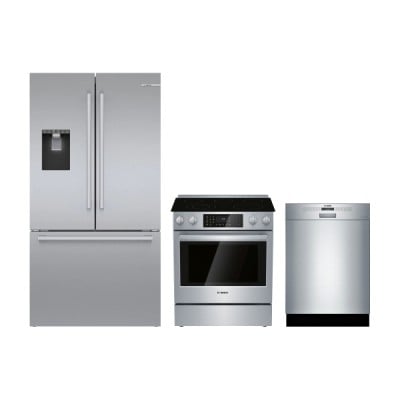 Bosch HEI8056C Ranges<br>Bosch B36FD50SNS Refrigerators<br>Bosch SHE53B75UC Dishwashers