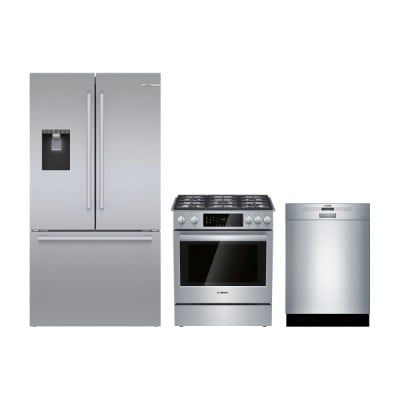 Bosch HGI8056UC Ranges<br>Bosch B36FD50SNS Refrigerators<br>Bosch SHE53B75UC Dishwashers