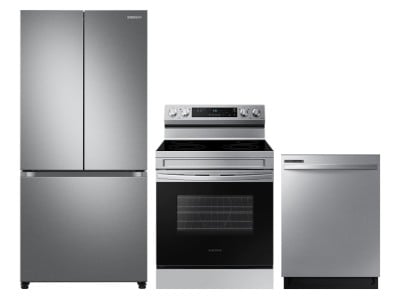 Samsung RF18A5101SR Refrigerators<br>Samsung NE63A6111SS Ranges<br>Samsung DW80CG4021SRAA Dishwashers