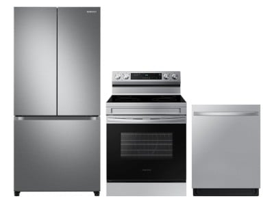 Samsung RF18A5101SR Refrigerators<br>Samsung NE63A6111SS Ranges<br>Samsung DW80CG5451SRAA Dishwashers