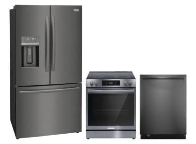 Frigidaire GRFC2353AD Refrigerators<br>Frigidaire GCFE306CBD Ranges<br>Frigidaire GDSH4715AD Dishwashers