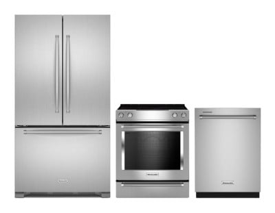 KitchenAid KRFF305ESS Refrigerators<br>KitchenAid YKSEG700ESS Ranges<br>KitchenAid KDTE204KPS Dishwashers