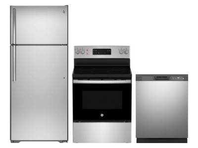 GE GTS18FSLKSS Refrigerators<br>GE GDF510PSRSS Dishwashers<br>GE JCB630SVSS Ranges