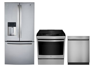 GE GDT225SSLSS Dishwashers<br>GE PCHS920YMFS Ranges<br>GE PFE24HYRKFS Refrigerators