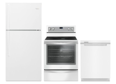 Whirlpool WRT549SZDW Refrigerators<br>Whirlpool YWFE745H0FH Ranges<br>Whirlpool WDTA50SAKW Dishwashers