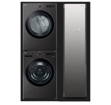 LG 3-pc Stackable WM6700HBA Washer & DLEX6700B Electric Dryer & KSTK4 StackingKit
LG S3MFBN Styler Steam Combo