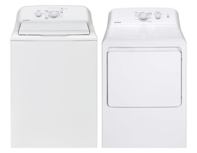 Moffat MTW201BMRWW Top Load Washer<br>
Moffat MTX22EBMRWW Electric Dryer Combo