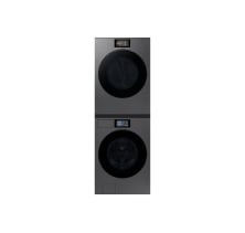 Samsung 3-Piece Stackable WF90F53ADSA5 Washer, DV90F53AESAC Electric Dryer & Stacking Kit