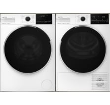 Smeg WM24UWH Washer<br>
Smeg DH24UWH Electric Dryer Combo