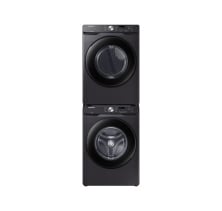Samsung 3-Piece Stackable WF45T6000AV Washer, DVE45T6005V Electric Dryer & Stacking Kit