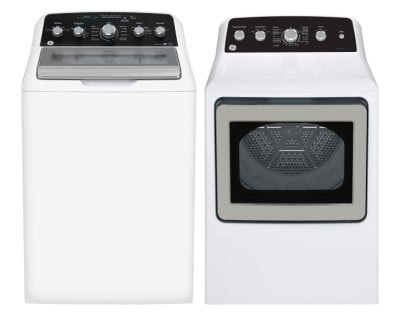 GE GTW491BMRWS Top Load Washer
GE GTD49GBMRWS Gas Dryer Combo