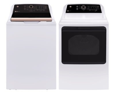 GE GTW690BMYWR Top Load Washer
GE GTD69EBPYWR Electric Dryer Combo