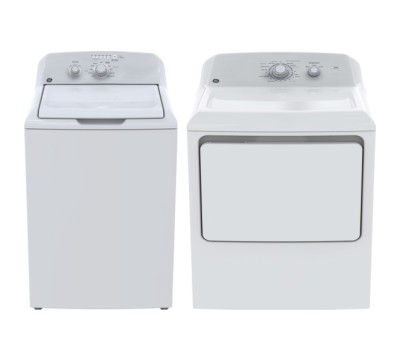 GE GTW302BMPWW Top Load Washer
GE GTD32EBMPWW Electric Dryer Combo
