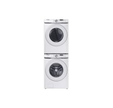 Samsung 3-Piece Stackable WF45T6000AW Washer, DV45DG6000HWAC Heat Pump Dryer & Stacking Kit