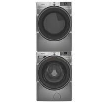 Whirlpool Stackable WFW5720RR Washer, YWED5720RR Electric Dryer, & W10869845 Stacking Kit