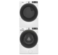 Whirlpool Stackable WFW5720RW Washer, YWED5720RW Electric Dryer, & W10869845 Stacking Kit